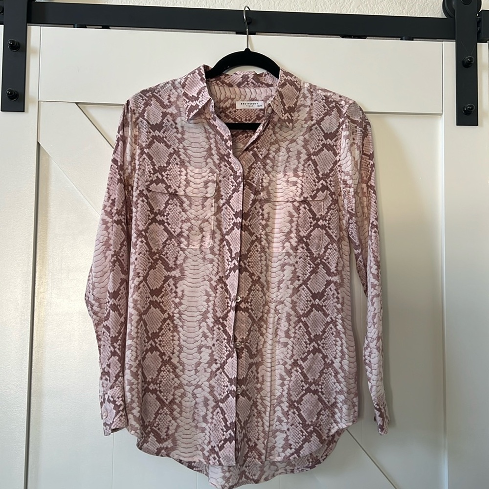 Equipment silk signature blouse